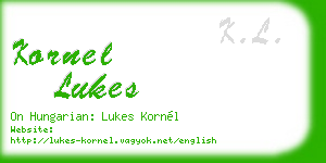 kornel lukes business card
